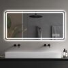 LED Bathroom Vanity Mirror, Anti Fog, Dimmable, Shatter Proof Tempered Glass - Silver - Image 5