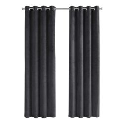 2 Pieces Set, Curtain Panel, Room Darkening, Grommet, Versatile Use - Gray