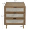 3 Drawer Cabinet, Suitable For Bedroom, Living Room, Study - Walnut - Image 3