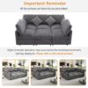 Sectional Sofa Modular Sofa U - Shaped Sofa Couch Sofa Bed L - Shaped Sofa With A Movable Ottoman And Two USB Ports For Living Room - Gray - Image 7