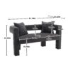 Modern Loveseat Sofa, Comfy Upholstered 2 Seater Sofa, Small Loveseat Accent Couch For Leisure Areas - Gray - Image 4