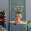 Head Bust Planter, Greek Style Cement Head Planter, Indoor Outdoor Home Garden Decor - Brown - Image 11
