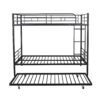 Full Over Full Metal Bunk Bed With Trundle - Black - Image 8