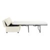 Twin Size Folding Ottoman Sleeper Bed With Mattress Convertible Guest Bed Chenille Upholstery - White - Image 19