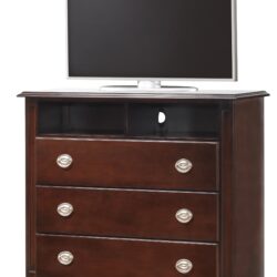 Media Storage Chest Elegant - Cappuccino