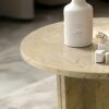 Elegant Marble Coffee Table Set Natural Stone - Gold Yellow Beige, Small Living Room Table Duo - Beige / Gold / Beige / Yellow - Image 6