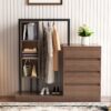 Wardrobe With 4 Drawers And 3 Shelves - Espresso - Image 9