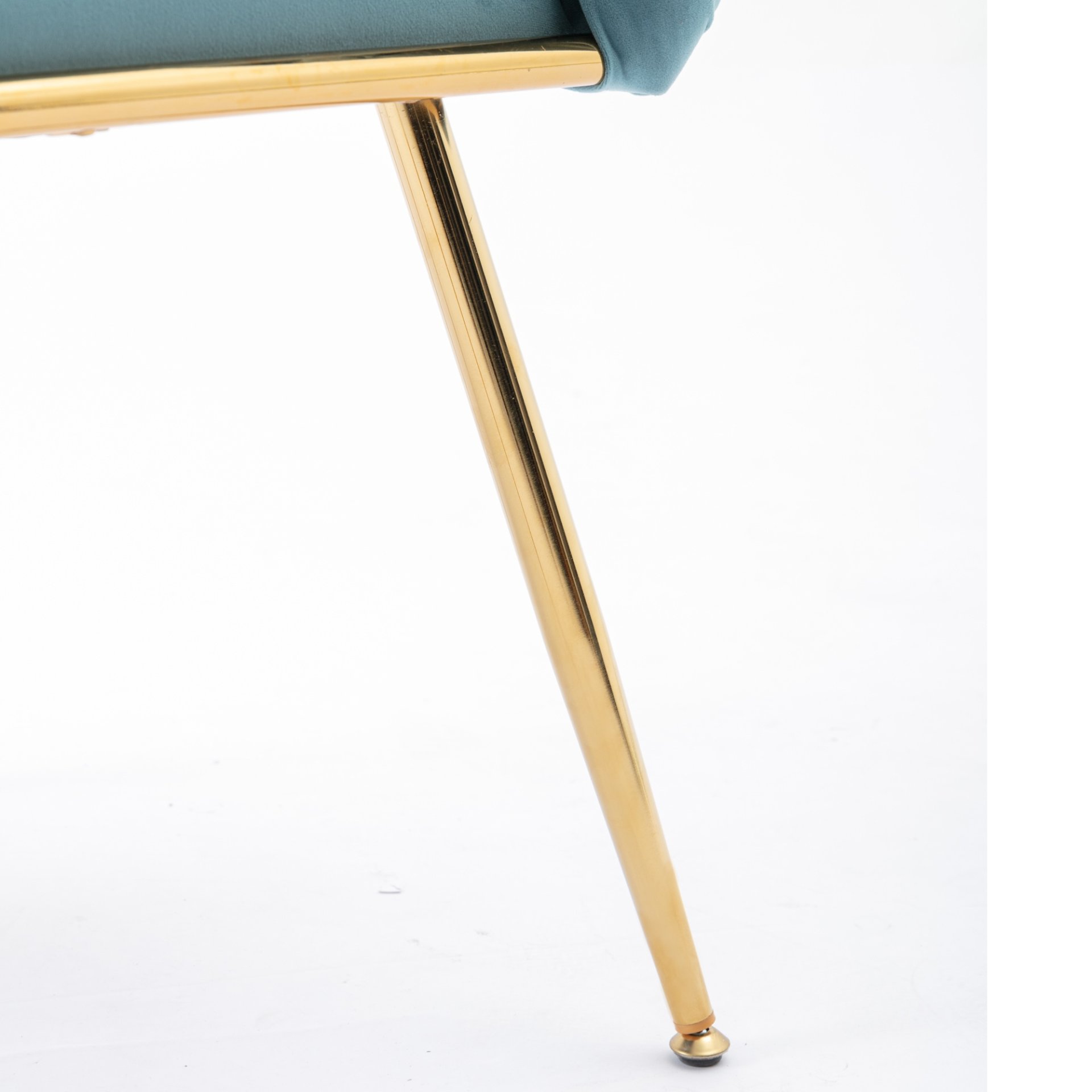 Luxury Modern Simple Leisure Velvet Single Sofa Chair Bedroom Lazy Person Household Dresser Stool Manicure Table Back Chair (Set of 2) - Blue - Image 21