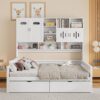 Full Size Daybed With 2 Drawers And All In One Cabinet And Shelf - White - Image 23