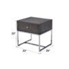 Iban - End Table - Gray Oak / Chrome - Image 6