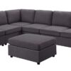 Cassia - Modular Sectional Sofa With Ottoman - Dark Gray - Image 2