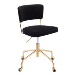 Tania - Contemporary Task Chair - Gold / Black