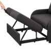 3 In 1 Pull Out Sofa Sleeper With Wing Table And USB Charge - Black - Image 23