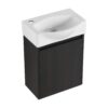 Modern 16" Bathroom Vanity Sink Combo With Ceramic Sink And Cabinet For Small Spaces - Black - Image 13