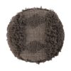 Roja - Handcrafted Wool & Cotton Foot Stool With Eucalyptus Wood Frame - Dark Brown - Image 7