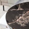 Contemporary Artistic Double Layer Coffee Table And Marble Collision Tempered Glass Top - Transparent / White / Black - Image 7