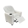 Marisa - Leather Kids Recliner Chair With Cupholder - White - Image 2