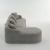 Compression Sofa: Combining Chaise Longue With 3 Seater, Wood Grain Chenille Fabric, Full Sponge Compression Sofa, Combined Sofa With 4 Pillows For Living / Home Furniture / Apartment - Gray - Image 22