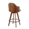 Ahoy - Mid-Century Counter Stool - Walnut / Gray - Image 3