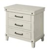 3 Drawer Elegant Nightstand - White - Image 7