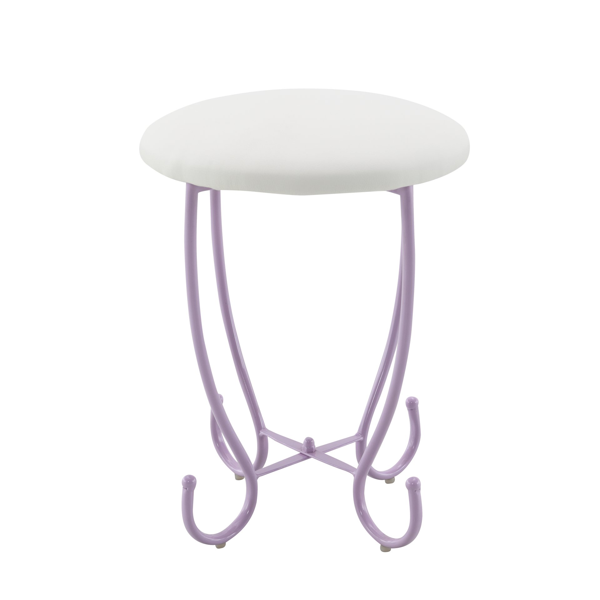 Priya II - Synthetic Leather Vanity Set - White / Purple - Image 3