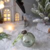 Long Neck Ball Ornaments, Glass Decorative Hanging Ball Christmas Tree Ornaments For Holiday Party Decorations (Set of 12) - Green - Image 3