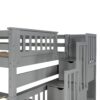 Full Over Full Bunk Bed With Shelves And 6 Storage Drawers - Gray - Image 3