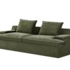 Nimbus - Oversized Full Foam 4 Seater Couch For Living Room Upholstered In Soft Corduroy, Wide Armrests - Green - Image 2