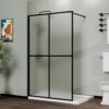 Shower Screen Door Frost Tempered Glass - Black - Image 2