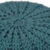 Shelby - Hand Knit Round Pouf - Teal - Image 2