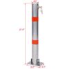 Parking Bollard Pole Barrier With Lock For Car Parking Protection - Gray - Image 3