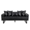 Contemporary Oversized Loveseat Upholstery And Accent Pillows - Black - Image 5