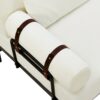 Modern Loveseat Sofa 59" Couch With Flexible USB Ports, Unique Cylindrical Armrests - Beige - Image 17