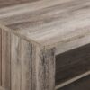 Coastal Grooved Panel Coffee Table With Lower Shelf - Gray Wash - Image 4
