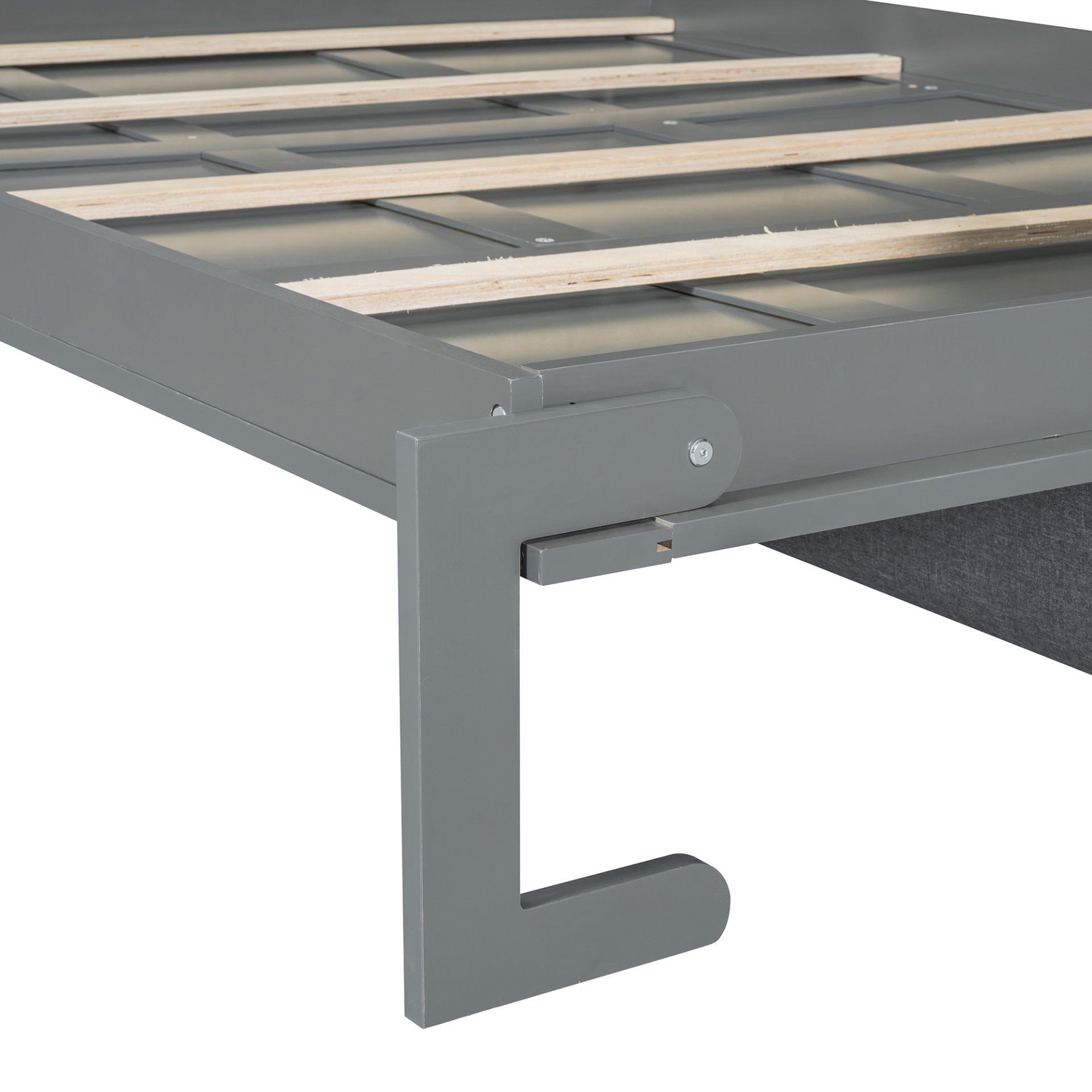 Queen Size Murphy Wall Bed With Sofa - Gray - Image 13