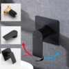 Modern Wall Mount Bathroom Sink Faucet With Waterfall Spout And Brass Rough In Valve - Matte Black - Image 4