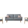 Bahamas - Sofa And 2 Chairs With 2 Throw Pillows - Gray - Image 6