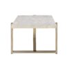 Feit - Faux Marble Top Coffee Table - White Marble - Image 2