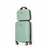 2 Piece Luggage Set With Spinner Wheels, Lightweight Suitcase (20 / 14) - Olive Green - Image 5