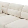 Modern Convertible Sectional Sofa L Shaped Reversible Couch Set With Free Pillows 5 Seat Cloud With Ottoman - Beige - Image 11