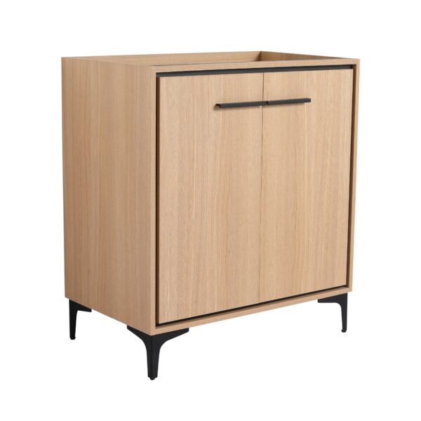 Bathroom Vanity Base With Storage Cabinet, Engineering Wood - Oak