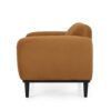 Sway - Upholstered Loveseat With Wood Legs And Round Arms - Yellow - Image 8