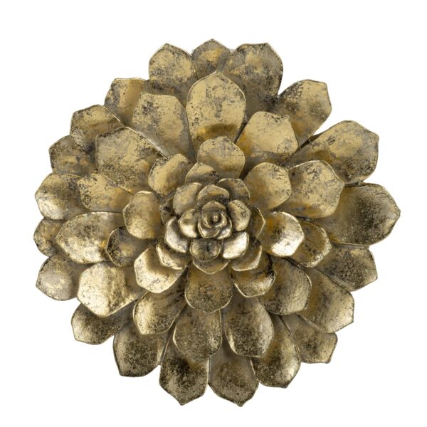 Succulent Wall Plaque - Gold