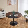 Tulip Round Dining Table, Office Table, Coffee Table - Brown - Image 2