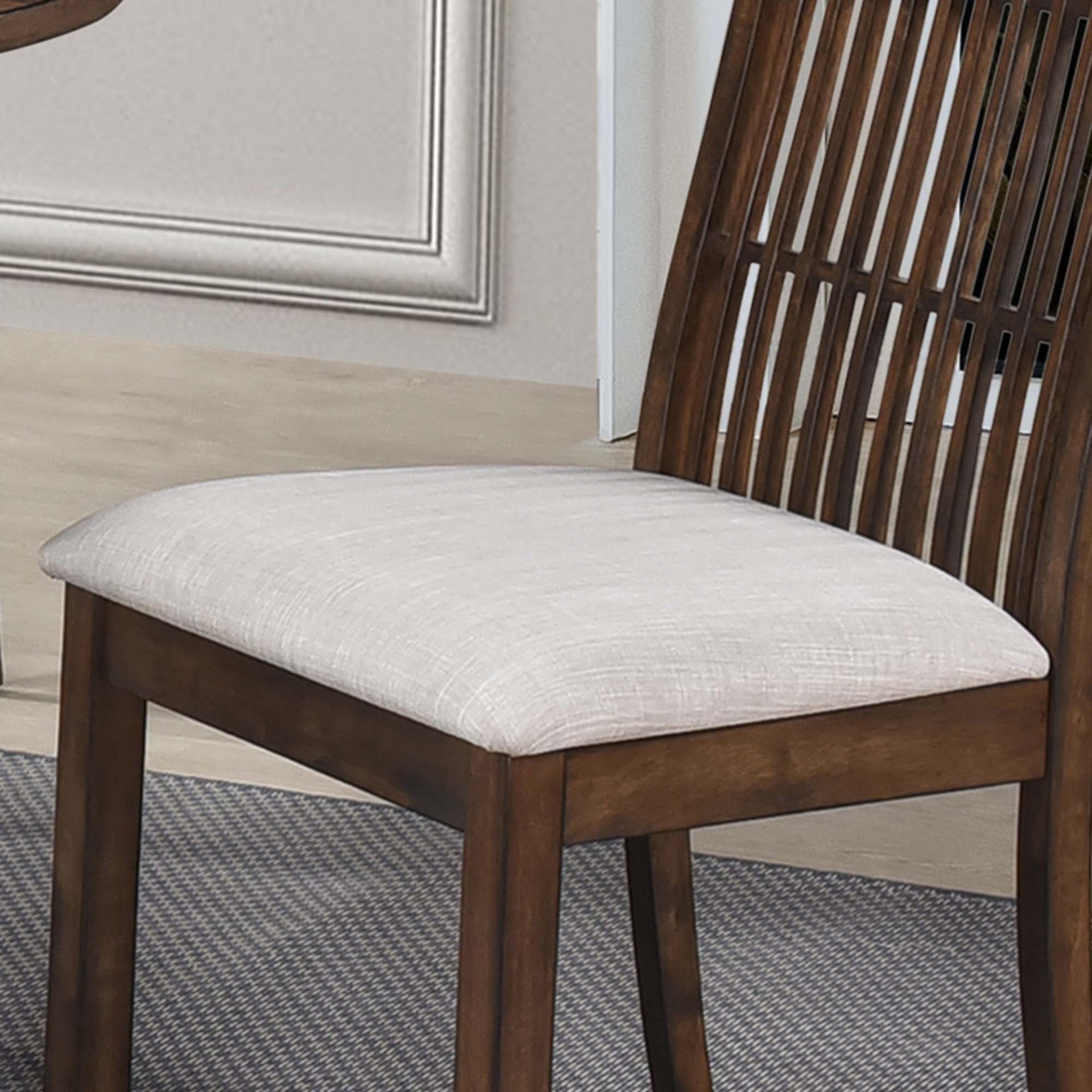 2 Pieces Set Dining Side Chair Rustic Modern Farmhouse Design Retro Design Easy To Assembly - Antique Dark Oak - Image 12
