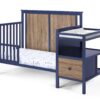 Connelly - 4 In 1 Crib and Changer Combo - Midnight Blue / Vintage Walnut - Image 11