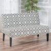 Contemporary Loveseat With Upholstered Fabric And Birch Wood Legs - Gray - Image 5