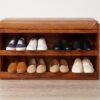 Buffalo - Hide Pull Out Shoe Storage Bench - Chestnut - Image 18