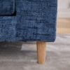 Modern Upholstered End Of Bed Bench With Armrests, Chenille Chaise Lounge Couch - Blue - Image 10