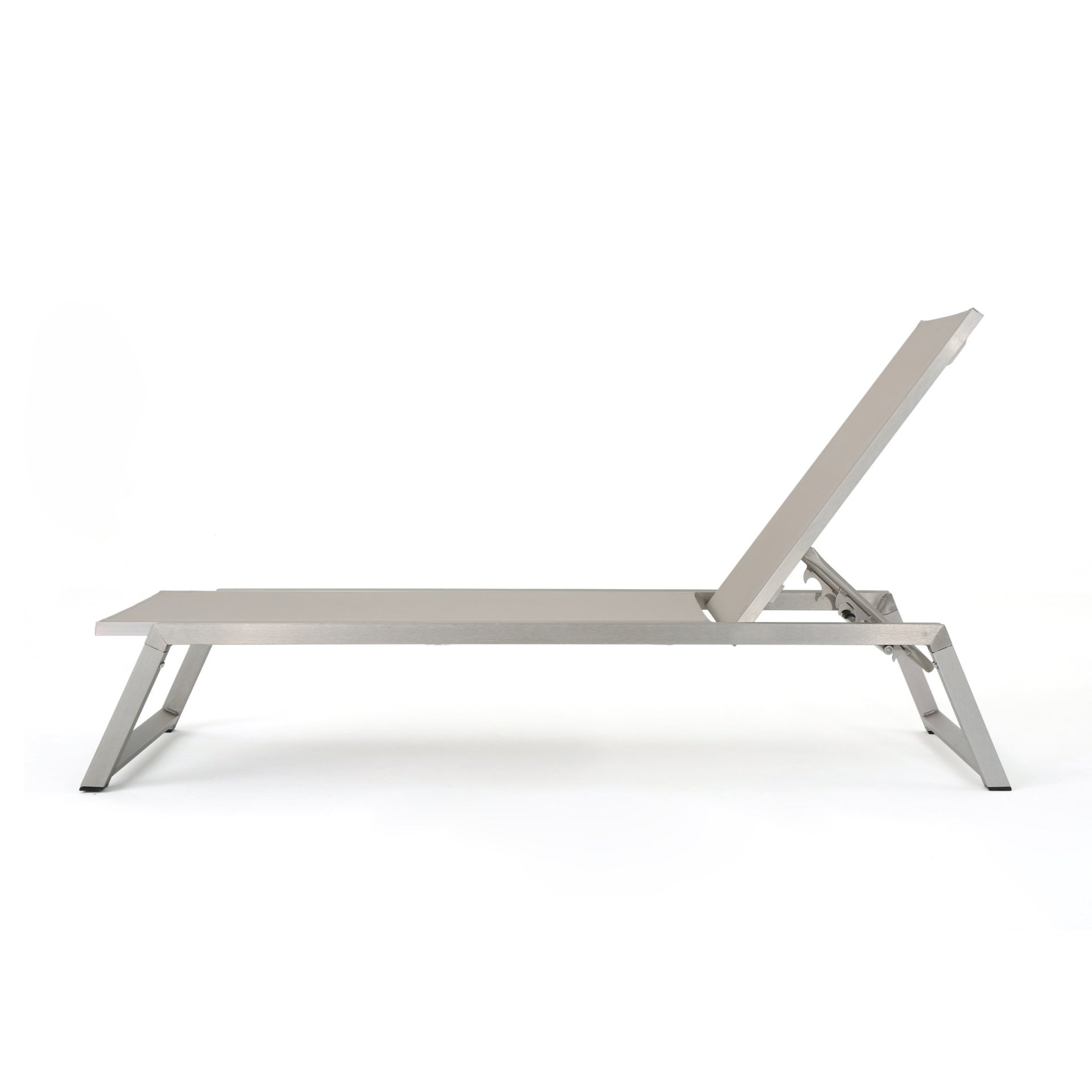 Myers - Modern Chaise Lounge Set With Adjustable Mesh Back - Gray - Image 12